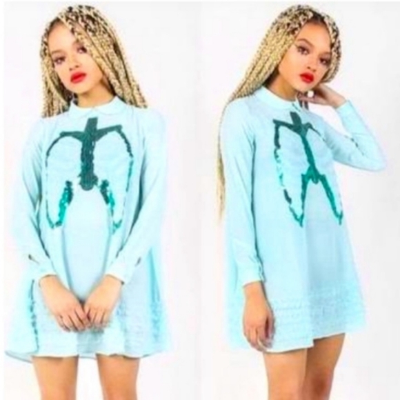 Dead Mermaid NWT Iron Fist babydoll lace dress! Pastel goth/ fairycore! - Picture 3 of 16